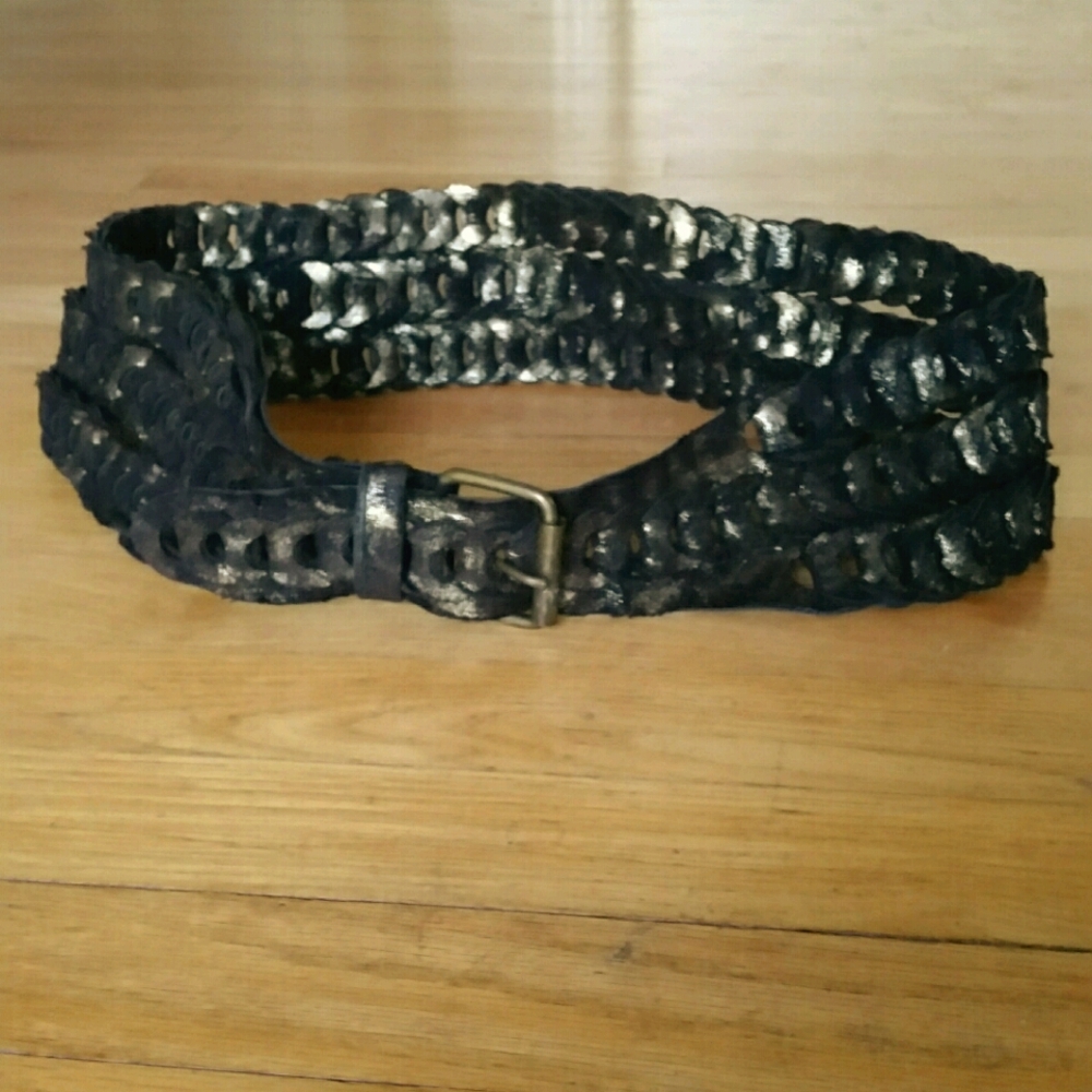 Wide Black & Gold Belt